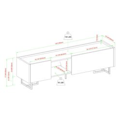 Contemporary Low Profile TV Stand For TVs Up To 65" - Dark Walnut