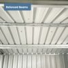 Outdoor Storage Shed, 8' x 6' Galvanized Steel Garden Shed With 4 Vents & Double Sliding Door, Utility Tool Shed Storage House For Backyard, Patio, Lawn - Dark Gray - Image 7