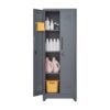 Metal Storage Cabinets, Cleaning Tool Cabinet With Locking Door, Tall Broom Tool Organizer And Storage, Large Storage Cabinet For Kitchen - Gray - Image 20