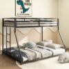 Adam - Twin Over Full Metal Bunk Bed - Black - Image 7
