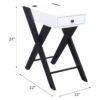Fierce - Accent Table With Built - In USB Port - White / Black - Image 7
