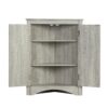 Triangle Bathroom Storage Cabinet With Adjustable Shelves, Freestanding Floor Cabinet For Home Kitchen - Oak - Image 20