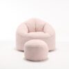 Bedding Bean Bag Sofa Chair High Pressure Foam Bean Bag Chair Adult Material With Padded Foam Padding Compressed Bean Bag With Footrest - Pink - Image 23