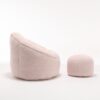 Bedding Bean Bag Sofa Chair High Pressure Foam Bean Bag Chair Adult Material With Padded Foam Padding Compressed Bean Bag With Footrest - Pink - Image 20