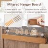 60'' Fireplace Mantel Wooden Wall Mounted Floating Shelf 8" Deep Solid Pine Wood - Natural - Image 4