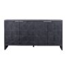 Accent Cabinet Farmhouse Style 4 Door Wooden Cabinet Sideboard Buffet Server Cabinet Storage Cabinet, For Living Room, Entryway, Hallway, Office, Kitchen And Dining Room - Antique Black - Image 5