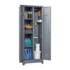 Metal Storage Cabinets, Cleaning Tool Cabinet With Locking Door, Tall Broom Tool Organizer And Storage, Large Storage Cabinet For Kitchen - Gray - Image 16