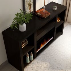 Urban Loft - Electric Fireplace TV Console For TVs Up To 70" - Mocha