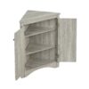 Triangle Bathroom Storage Cabinet With Adjustable Shelves, Freestanding Floor Cabinet For Home Kitchen - Oak - Image 15