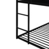 Bunk Beds Twin Over Twin, House With Frame Built-In Ladder, No Box Spring Needed - Black - Image 7