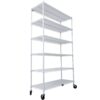 20" 6 Tier 6000Lbs Capacity Nsf Metal Shelf Wire Shelving Unit, Heavy Duty Adjustable Storage Rack With Wheels & Shelf Liners For Commercial Grade Utility Steel Storage Rack - White - Image 8