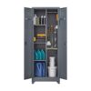 Metal Storage Cabinets, Cleaning Tool Cabinet With Locking Door, Tall Broom Tool Organizer And Storage, Large Storage Cabinet For Kitchen - Gray - Image 19