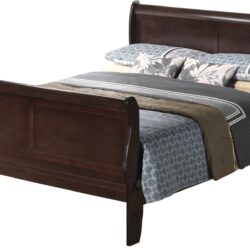 King Bed Panel Sleigh - Cappuccino