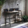 Garima - Legs Writing Desk - Rustic Oak / Black - Image 2