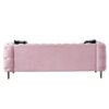 Chesterfield - Modern Tufted Velvet Living Room Sofa, 84.25''W Couch - Pink - Image 5