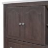 Bathroom Vanity Base Only, Solid Wood Frame And MDF Boards - Brown - Image 11