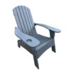 Outdoor Or Indoor Wood Adirondack Chair With An Hole To Hold Umbrella, On The Arm - Gray - Image 4