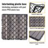 20 Piece Interlocking Deck Tiles Striped Pattern, Square Acacia Hardwood Outdoor Flooring For Patio, Bancony, Pool Side - Light Gray - Image 6