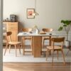 Simple Dining Chair, Solid Chair Table For Living Room Chair (Set of 4) - Natural - Image 15