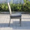 Balcones - Outdoor Wicker Dining Chairs With Cushions (Set of 8) - Gray / Dark Gray - Image 3