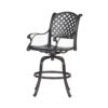 Patio Outdoor Aluminum Bar Stool With Cushion (Set of 2) - Dupione Brown - Image 9