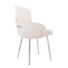 Dahlia - Contemporary Dining Chair (Set of 2) - Cream / Chrome - Image 4