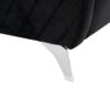 Sofia - Velvet Modern Chic Loveseat Couch - Black - Image 3