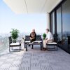 20 Piece Interlocking Deck Tiles Striped Pattern, Square Acacia Hardwood Outdoor Flooring For Patio, Bancony, Pool Side - Light Gray - Image 13
