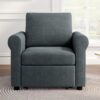 3 In 1 Sofa Bed Chair, Convertible Sleeper Chair Bed, Adjust Backrest Into A Sofa, Lounger Chair, Single Bed, Modern Chair Bed Sleeper For Adults - Deep Blue - Image 7