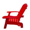 Outdoor Or Indoor Wood Adirondack Chair With An Hole To Hold Umbrella, On The Arm - Red - Image 5