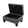 Sectional Sofa Set For Living Room With Right Hand Chaise Lounge And Storage Ottoman - Gray - Image 6