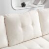 Reversible Sectional Storage Sleeper Sofa Bed, L-Shape 2 Seat Sectional Chaise With Storage, Skin-Feeling Velvet Fabric - Beige - Image 5