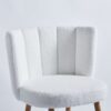 5 Piece Dining Set (MDF Table And 4 Fabric Chairs) - White - Image 2