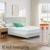 10" Twin Size Cool Gel Memory Foam Innerspring Hybrid Mattress - White - Image 3