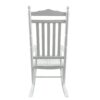 Balcony Porch Wood Adult Rocking Chair - White - Image 4
