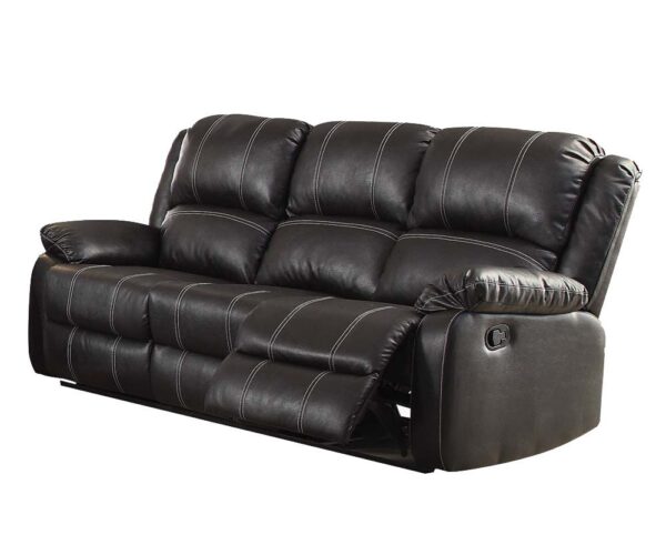 Zuriel - Synthetic Leather Recliner Sofa - Black