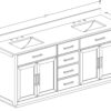 Bathroom Vanity With Double Sink, Freestanding Modern Bathroom Vanity With Soft - Close Cabinet And 3 Drawers, Solid Wood Bathroom Storage Cabinet With Quartz Countertop - White - Image 11