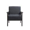Bahamas - Linen Fabric Chair - Dark Gray - Image 2