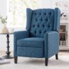 Manual Wing Chair Recliner - Blue - Image 3