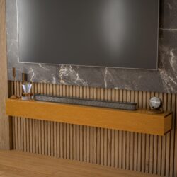 60'' Fireplace Mantel Wooden Wall Mounted Floating Shelf 8" Deep Solid Pine Wood - Natural