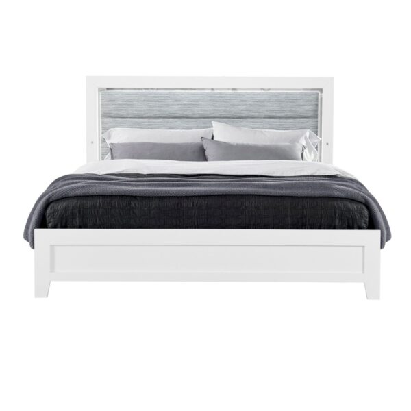 Omoda - 5 Pieces Full Bedroom Set With LED Accent Lighting - White
