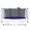 Trampoline With Basketball Hoop, Astm Approved Reinforced Type Outdoor Trampoline With Enclosure Net - Blue - Image 11