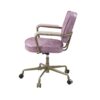 Siecross - Top Grain Leather Office Chair - Pink - Image 5