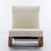 Modern Rocking Chair Recliner, Comfy Rocker Nursery Chair With Footrest, Accent Reading Chair, Upholstered Lounge Chair For Relaxing, Resting, Soft Padded Rocker For Indoor Living Room Bedroom - Orange - Image 2