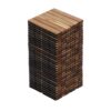 10 Piece Interlocking Deck Tiles Striped Pattern, Square Acacia Hardwood Outdoor Flooring For Patio, Bancony, Pool Side - Yellow - Image 19