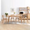 Simple Dining Chair, Solid Chair Table For Living Room Chair (Set of 4) - Natural - Image 11
