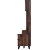 Hall Tree With 4 Hooks, Coat Hanger, Entryway Bench, Storage Bench, 3 In 1 Design, For Entrance, Hallway - Brown - Image 8