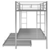 Twin Over Twin Bunk Bed With Trundle - Silver - Image 9