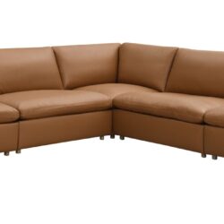 Brighton - Top Grain Leather 5 Pieces Modular Sectional - Brown