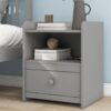 Full Bed With Headboard And Footboard For Kids, Teens, Adults, With A Nightstand - Gray - Image 5